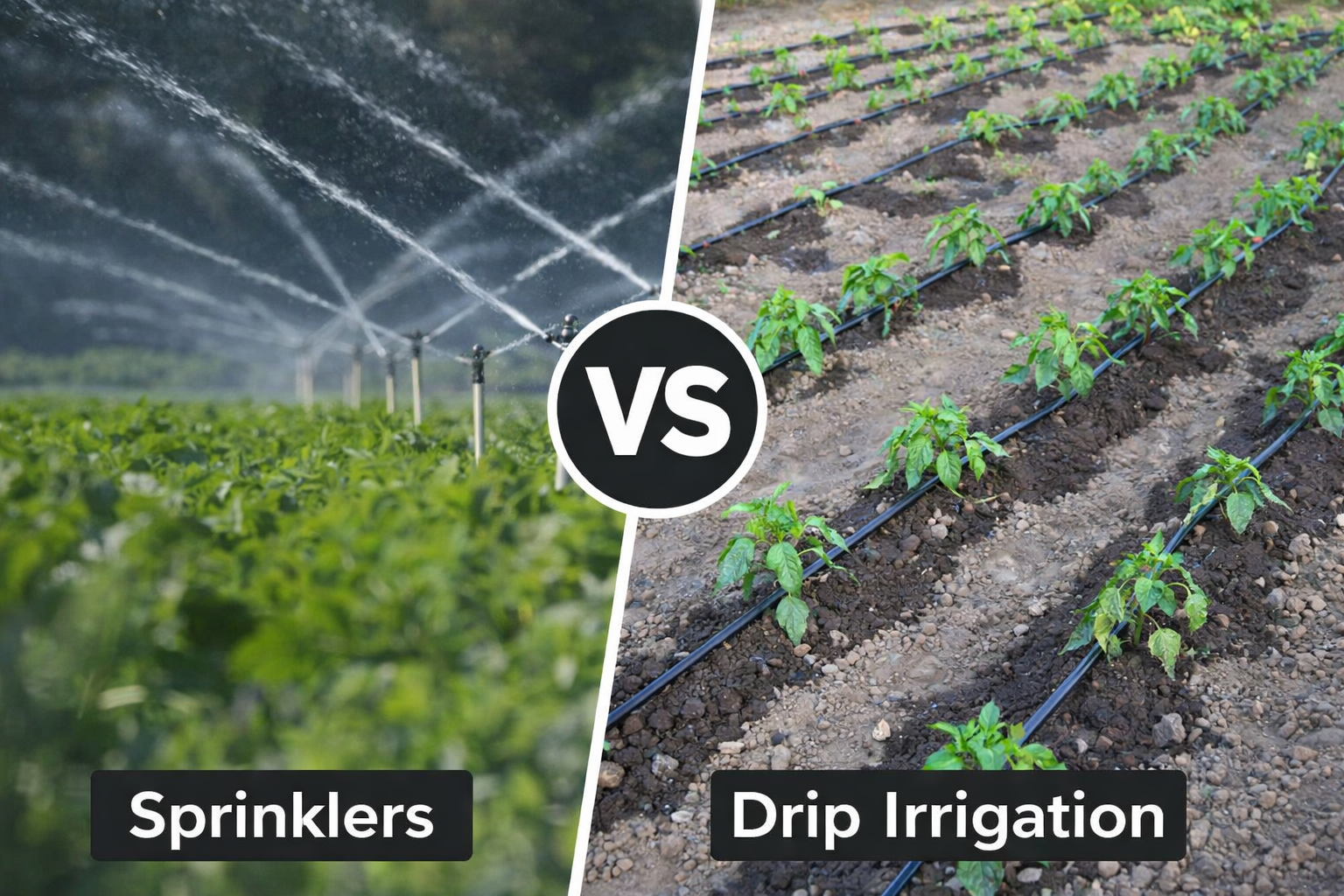 Drip Irrigation vs Sprinkler